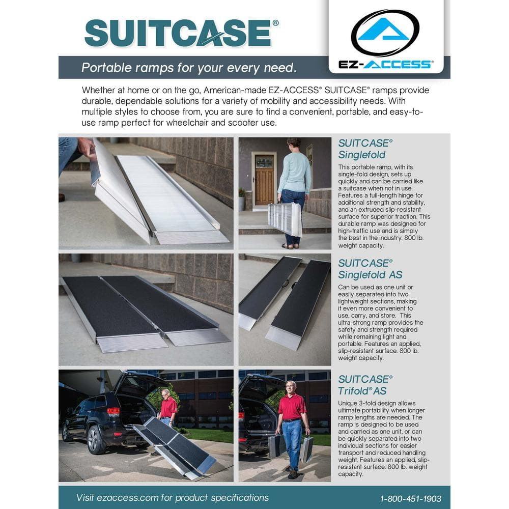 EZ-ACCESS 7-Foot Aluminum Trifold Wheelchair Ramp