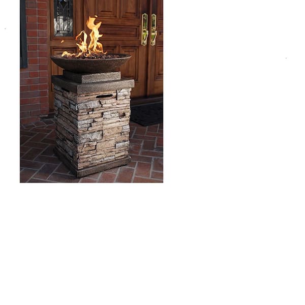 Bond 16.7 in. W x 16.7 in. D x 29.1 in. H NewCastle LP Firebowl