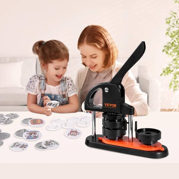 Button Maker Machine, 2.28 in. 58 mm Pin Maker, Installation-Free Badge Punch Kit, Children DIY Gifts Button Making
