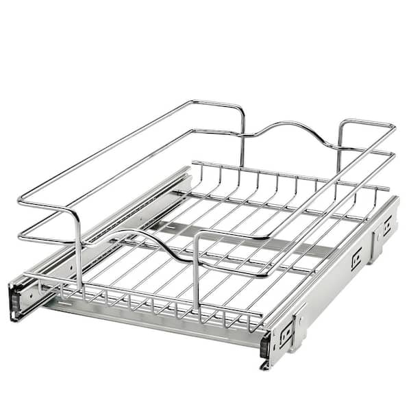 Rev-A-Shelf Silver Kitchen Cabinet Pull Out Shelf Organizer, 12 in. x 18 in.