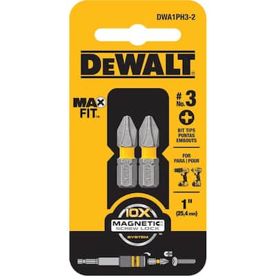 1 in. Maxfit Ph3 Bit Tip (2-Pack) Dwa1ph3-2