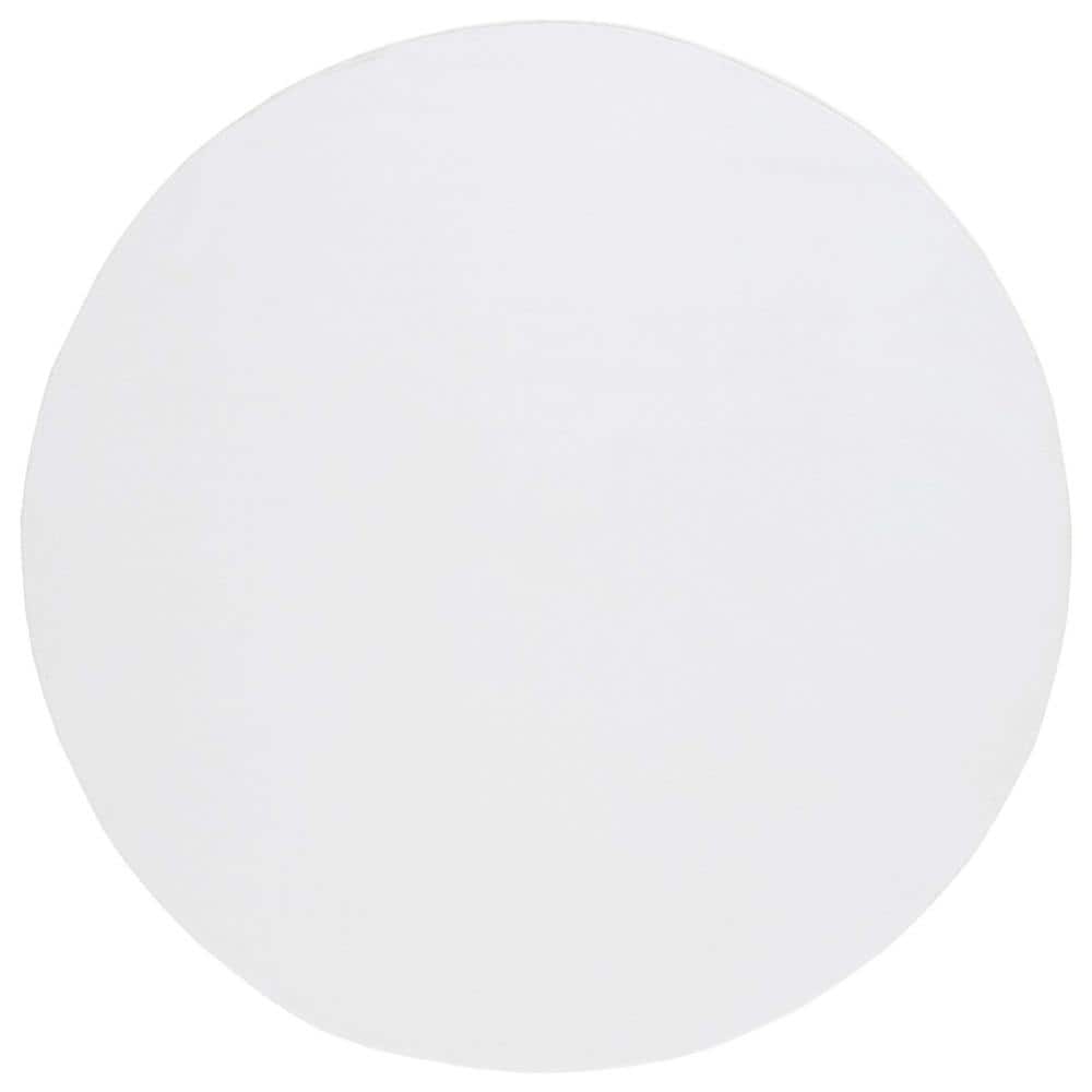 Faux Rabbit Fur Ivory 4 ft. x 4 ft. Machine Washable Solid Flokati Round Area Rug price history on PriceWatchPro