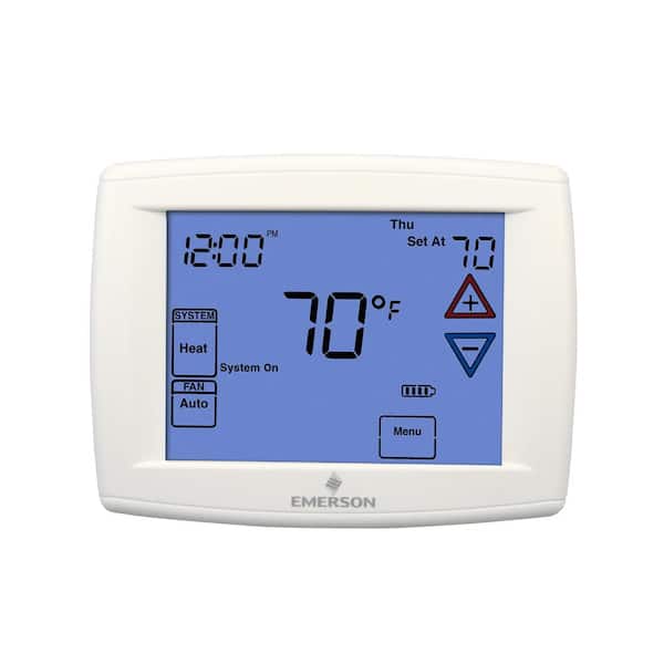 Emerson 90 Series Blue, 7 Day Programmable, Univeral (4H/2C) Touchscreen Thermostat