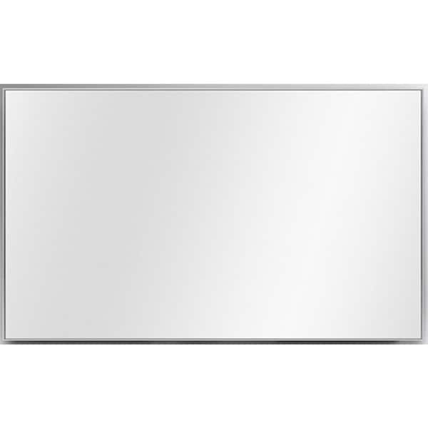 Unbranded 51 in. W x 31 in. H Rectangular Framed Modern Wall Bathroom Vanity Mirror in Silver