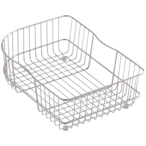 Efficiency 15-3/4 in. x 11-1/2 in. Rinse Basket for Right-Hand Bowl Sinks in Stainless Steel
