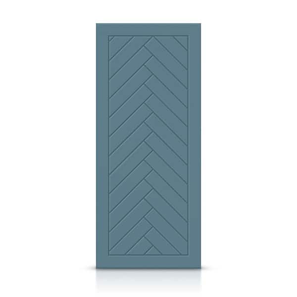 CALHOME 24 in. x 80 in. Hollow Core Dignity Blue Painted Composite MDF Interior Door Slab