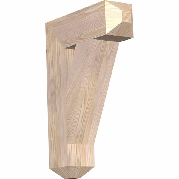 Ekena Millwork 5.5 in. x 28 in. x 20 in. Douglas Fir Traditional Craftsman Smooth Bracket