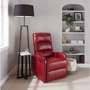 Dormi Red Faux Leather Recliner Chair