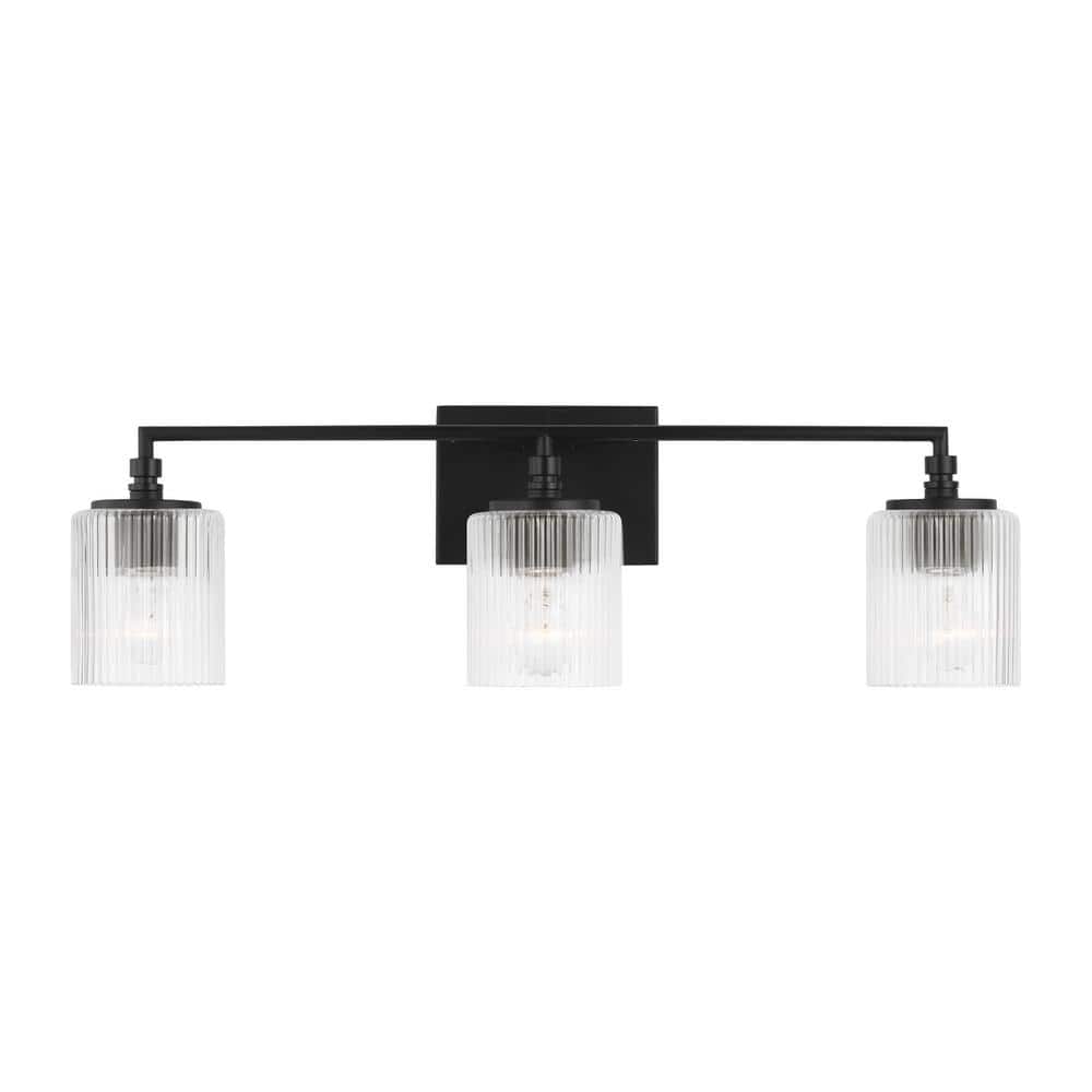 Generation Lighting Beaumont 22.6 in. 3Light Midnight Black Bathroom