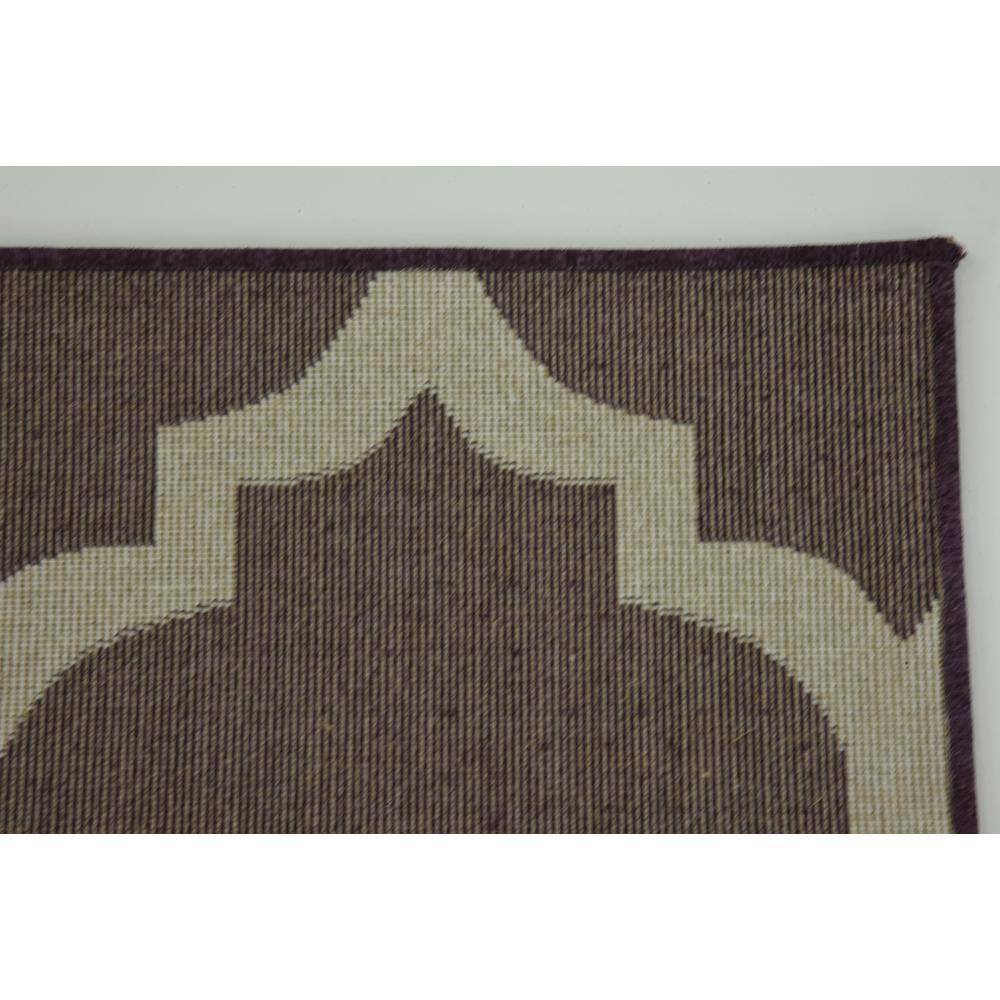 Reversible Trellis Purple Synthetic 10' Square Rug