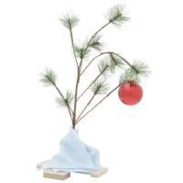 Peanuts 24 in. Charlie Brown Tree with Linus Blanket and Red