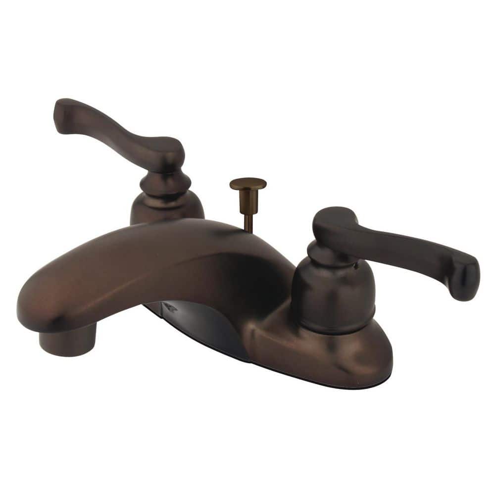 Royale 4 in. Centerset 2-Handle Bathroom Faucet with Plastic Pop-Up in Oil Rubbed Bronze price history on PriceWatchPro