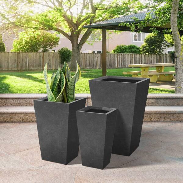 100cm Big Plant Pots ANTHRACITE extra large MASSIVE garden tree planter  HUGE POT