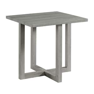 Dawson 24 in. Light Gray Square 3D Paper End Table