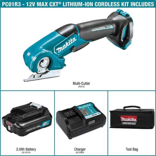 pels Tegn et billede Orator Makita 12V max CXT Lithium-Ion Cordless Multi-Cutter Kit (2.0Ah) PC01R3 -  The Home Depot