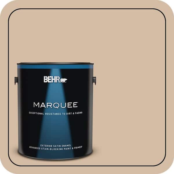 BEHR MARQUEE 1 gal. #290E-3 Classic Taupe Satin Enamel Exterior Paint & Primer