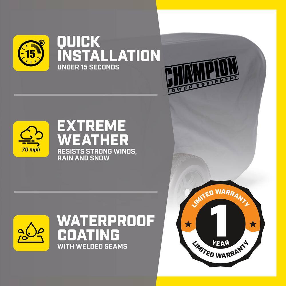 Gray Weather-Resistant Vinyl Generator Storage Cover