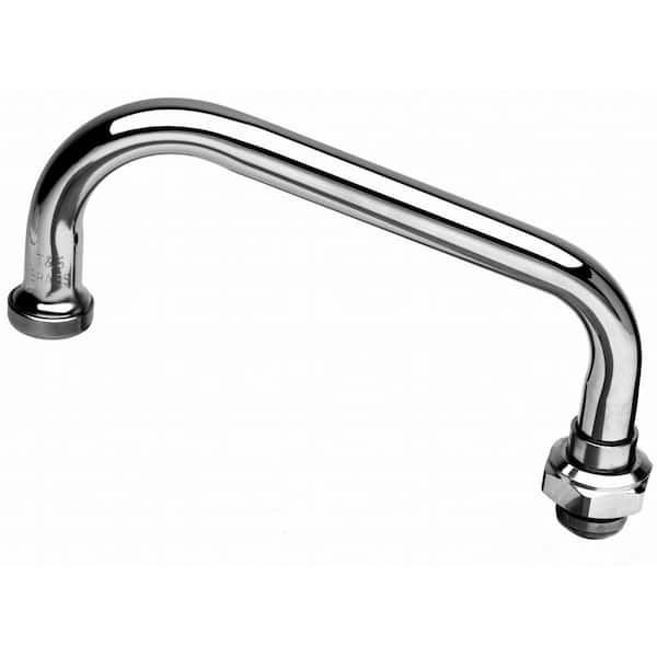 T&S 061X Swing Faucet Nozzle 10 in. Length with 3-5/8 in. Clearance in Chrome Plated Brass