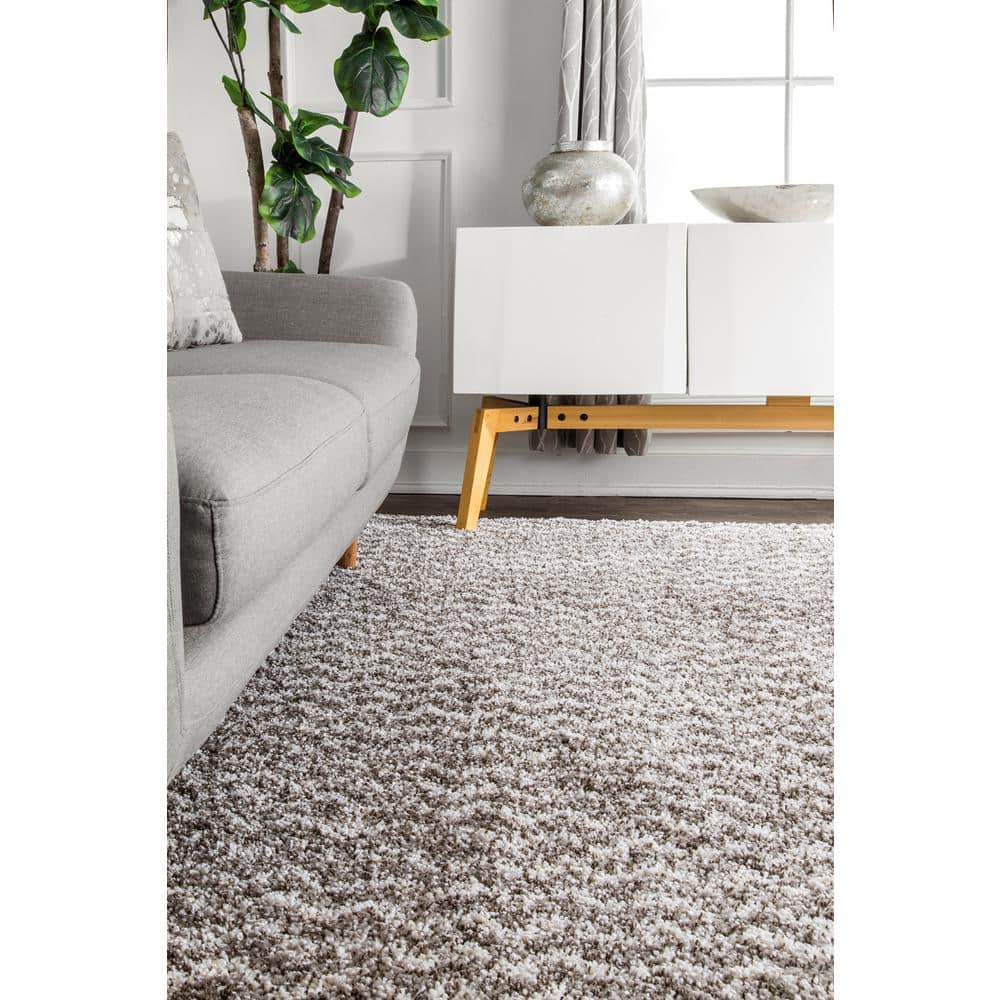 Cuellar Chevron Dark Gray 79" Easy-Care Shag Area Rug