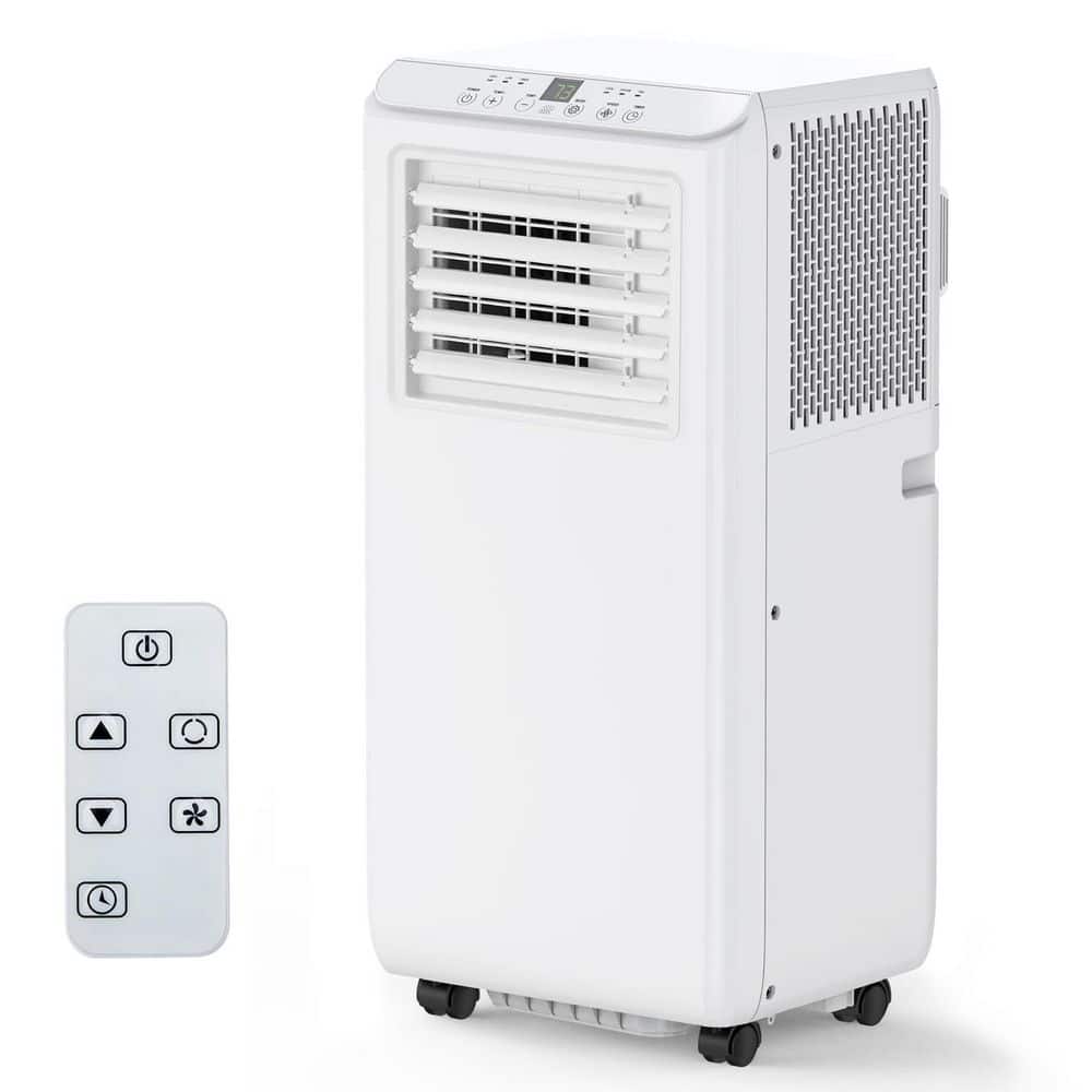 8000 BTU 5000BTU(DOE SACC) Portable Air Conditioner Cools 350 sq. ft. with Fast Cooling, Fun, Dehumidifier in White price history on PriceWatchPro