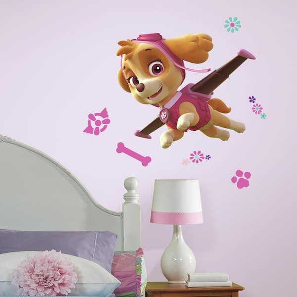 RoomMates 5 in. W x 19 in. H Paw Patrol Skye 10-Piece Peel and Stick Giant  Wall Decal RMK3123GM - The Home Depot