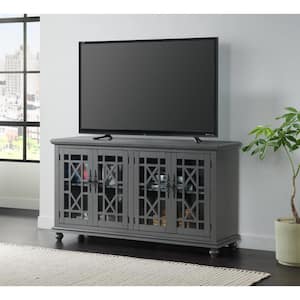 Elegant 63 in. Gray TV Stand for TVs up to 65 in.