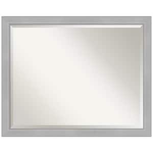 Vista Brushed Nickel Narrow 30.5 in. H x 24.5 in. W Framed Wall Mirror