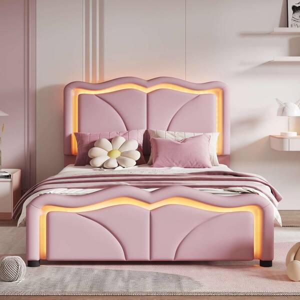 ◆つむぎ◆ King Size Upholstered Bed Frame & Adjustable Headboard