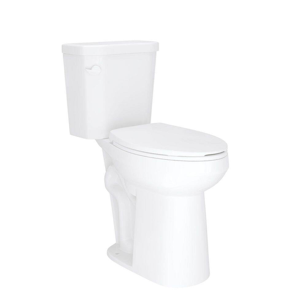21 in. Extra Tall 2-Piece 1.28 GPF Single Flush Elongated Raised Toilet in White, Seat Included price history on PriceWatchPro