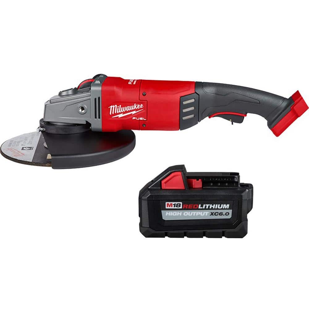 Milwaukee M18 FUEL 18-Volt Lithium-Ion Brushless Cordless 7 in./9 in. Angle Grinder with 6.0 Ah Battery -  2785-20-48-65