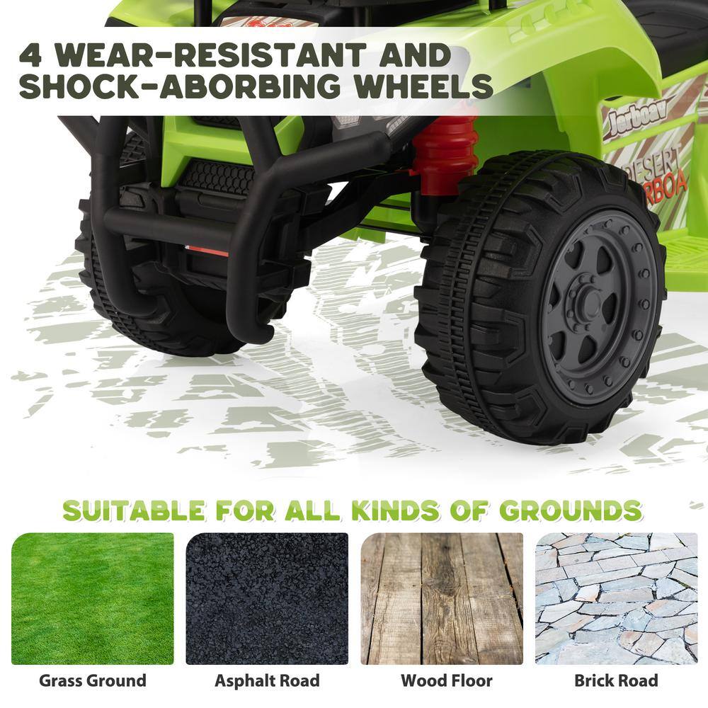 Green 6-Volt Kids Ride-On ATV Quad with Music and Horn