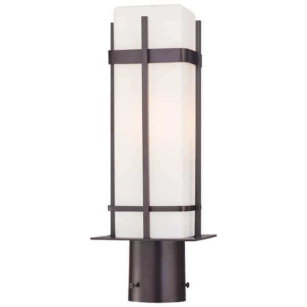Minka Lavery Sterling Heights 1-Light Outdoor Dorian Bronze Post Mount Light