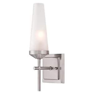 Prosecco 1-Light Brushed Nickel Wall Mount Sconce