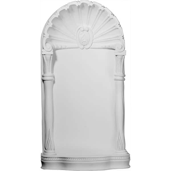 Ekena Millwork 19-5/8 in. x 8 in. x 37-5/8 in. Primed Polyurethane Surface Mount Shell Niche