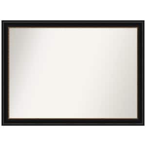 Manhattan Black 42 in. W x 31 in. H Rectangle Non-Beveled Framed Wall Mirror in Black
