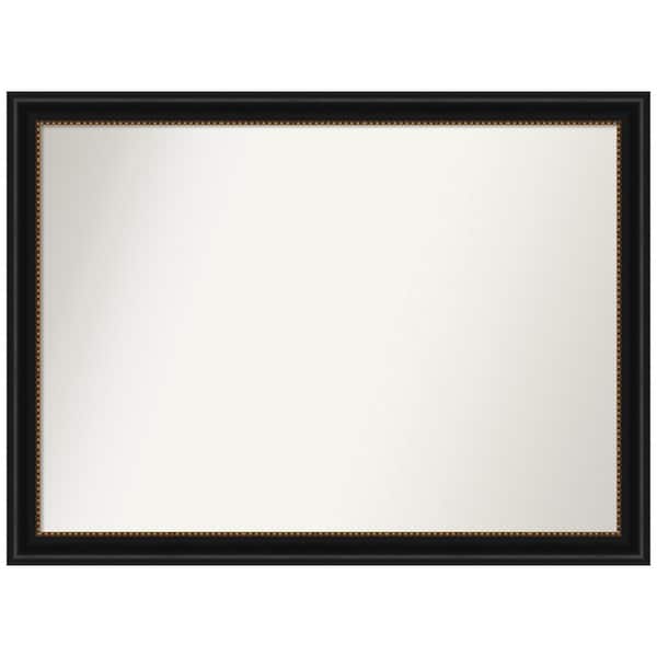Amanti Art Manhattan Black 42 in. W x 31 in. H Rectangle Non-Beveled Framed Wall Mirror in Black