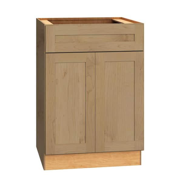 Quickship Cottage 24 in. W x 24 in. D x 34.5 in. H Assembled Plywood Shaker Drawer Base Kitchen Cabinet in Canopy