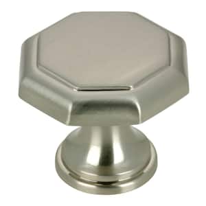 Marseille Collection 1-3/16 in. (30 mm) Brushed Nickel Traditional Cabinet Knob