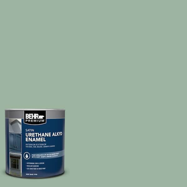 BEHR PREMIUM 1 qt. #S410-4 Copper Patina Satin Enamel Urethane Alkyd  Interior/Exterior Paint 793004 - The Home Depot