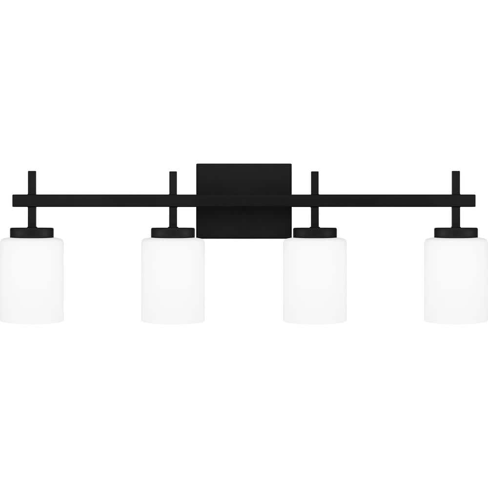 Quoizel Wilburn 31 in. 4Light Matte Black LED Vanity Light WLB8631MBK