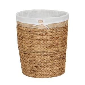 Natural Water Hyacinth Laundry Hamper with Liner