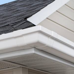 gutter roof rainwater X4 White Drain NEW Fascia Bracket Square High Capacity 