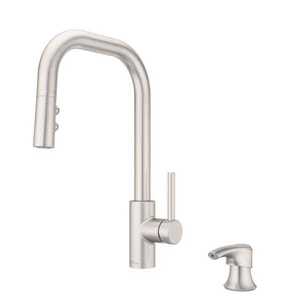 Pfister Zanna Pull Down Sprayer Kitchen Faucet with Deckplate and