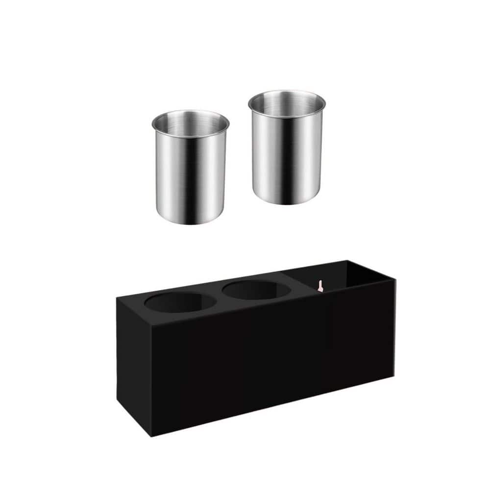 Acrylic Hair Tool Organizer in Black, Hair Dryer Holder with Heatproof Steel Cups for Curling Iron and Hair Brushes price history on PriceWatchPro