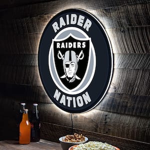 Las Vegas Raiders Round 23 in. Plug-in LED Lighted Sign