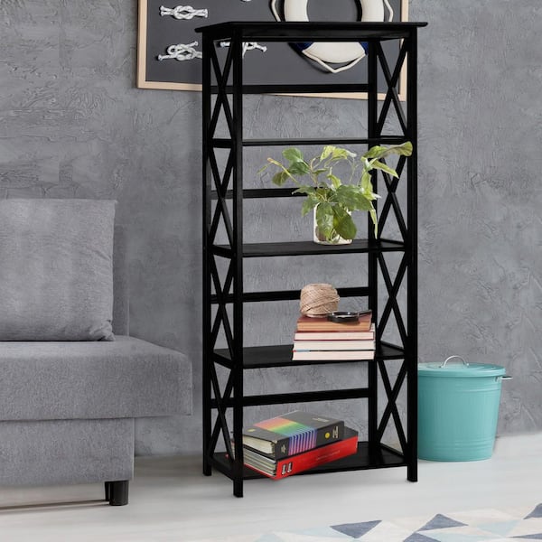 Casual Home Montego Black Open Bookcase