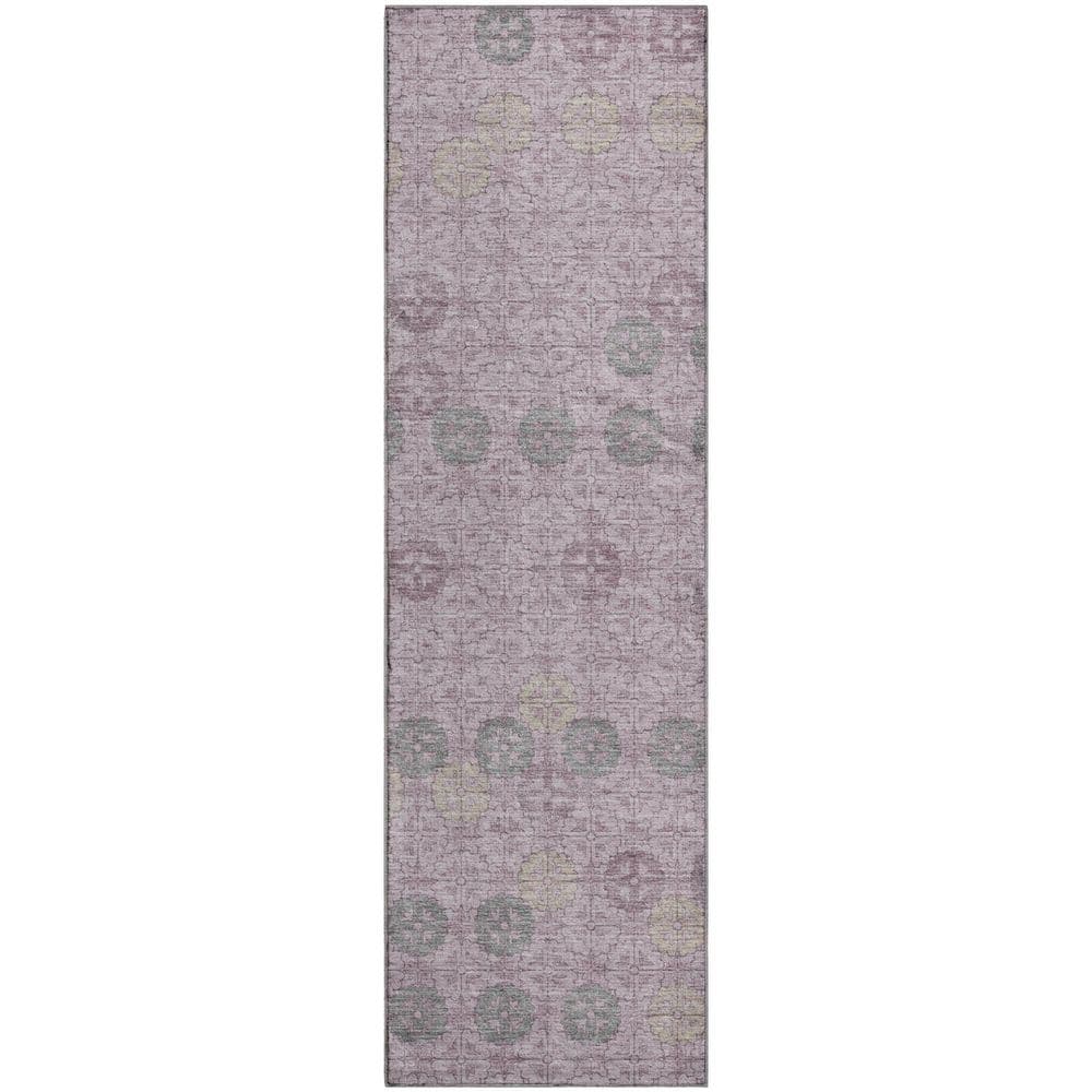 Mayfield Premium Machine Washable Abstract AMF1855 Plum 2 ft. 3 in. x 7 ft. 6 in. Runner Rug price history on PriceWatchPro
