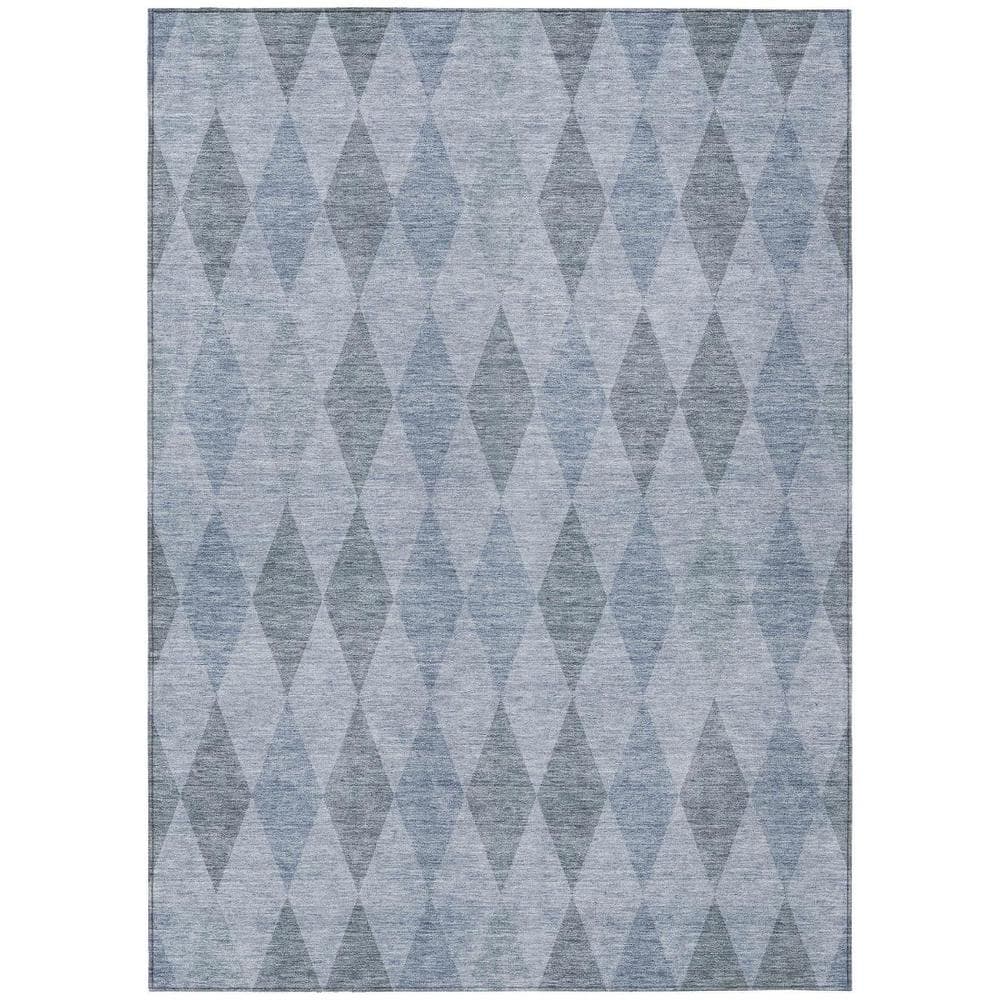 Denim Blue 9 ft. x 12 ft. Woven Geometric Rectangle Indoor/Outdoor Area Rug price history on PriceWatchPro