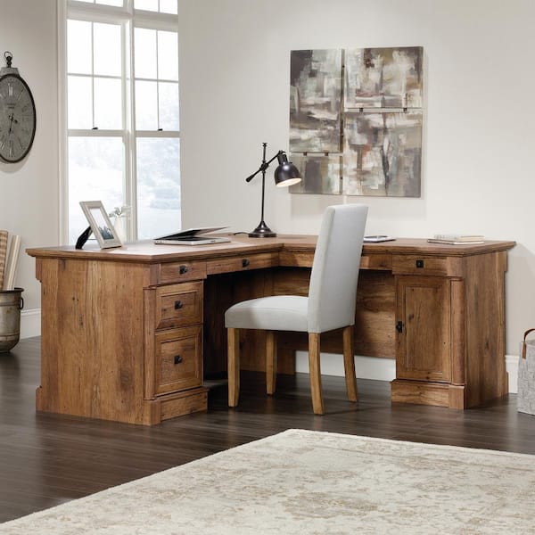 Palladia Vintage Oak L-Shaped Desk