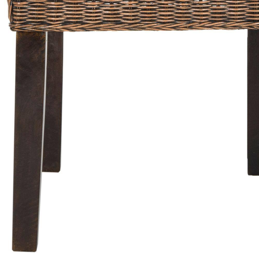 Odette High Back Brown Rattan Dining Chair Set